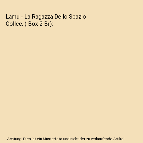 Lamu - La Ragazza Dello Spazio Collec. ( Box 2 Br)