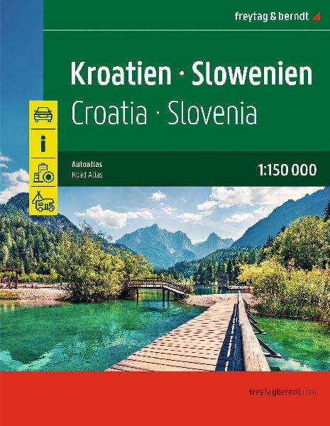 Kroatien - Slowenien, Autoatlas 1:150.000, freytag & berndt