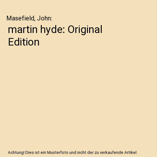 martin hyde: Original Edition