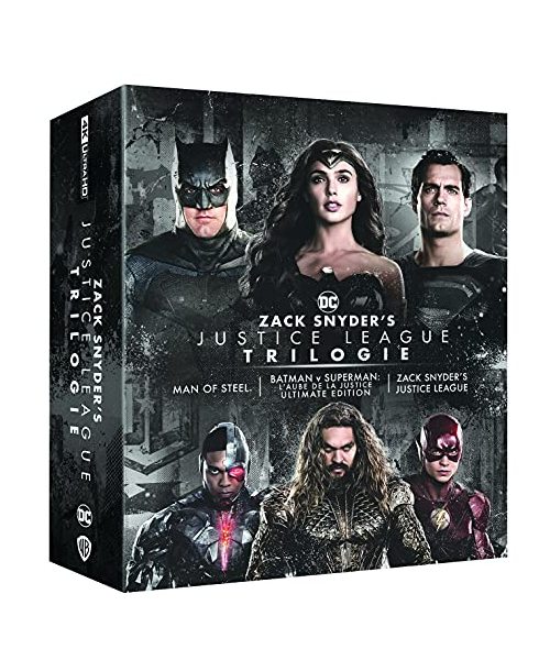 Coffret zack snyder dc : man of steel + batman vs superman + justice league snyder's cut 4k ultra hd [Blu-ray] [FR Import]