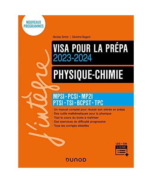 Physique-Chimie - Visa pour la prépa 2023-2024: MPSI-PCSI-MP2I-PTSI-TSI-BCPST (2023-2024)
