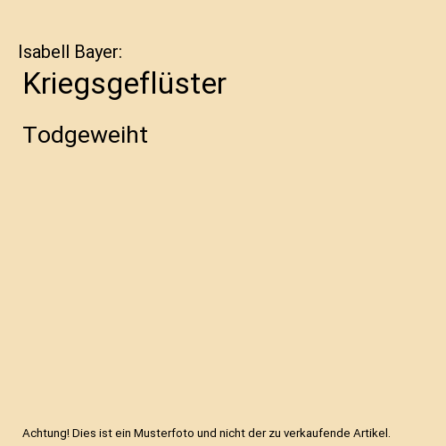 Kriegsgeflüster