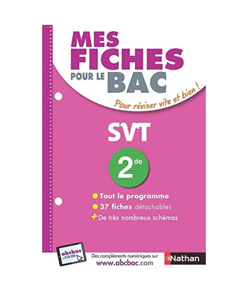 Mes fiches pour le BAC Sciences et Vie de la Terre de 2de