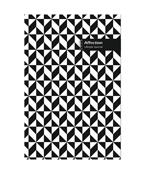 Affection Lifestyle Journal, Blank Write-in Notebook, Dotted Lines, Wide Ruled, Size (A5) 6 x 9 In (Black)