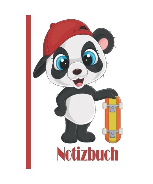 Panda Notizbuch: Panda Notizbuch, breites liniertes Notizbuch aus liniertem Papier für Schule, Studenten, Geschenk für Kinder, Jungen, Mädchen, Teenager, Panda Notizbuch, Panda Liebhaber