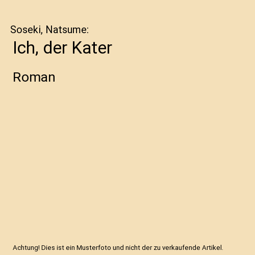 Ich, der Kater