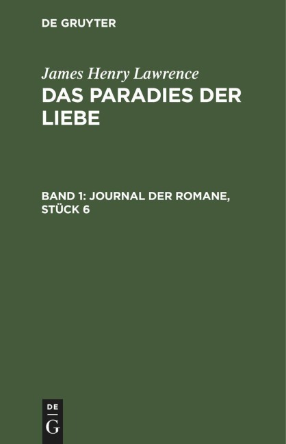 Journal der Romane, Stück 6