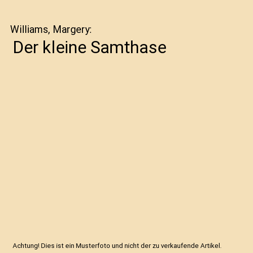 Der kleine Samthase