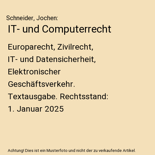 IT- und Computerrecht