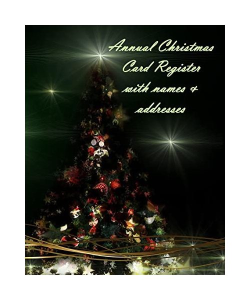 Annual Christmas Card Register with names & addresses