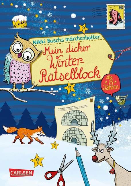 Mein dicker Winter-Rätselblock: Ab 8 Jahren | Spannende Rätsel, Quiz, Witze und Malen für Mädchen und Jungen
