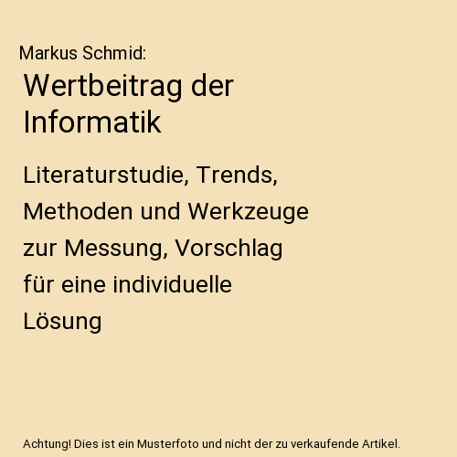 Wertbeitrag der Informatik