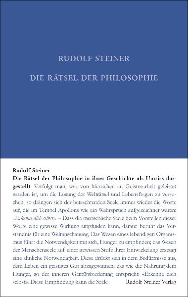Die Rätsel der Philosophie in ihrer Geschichte als Umriss dargestellt