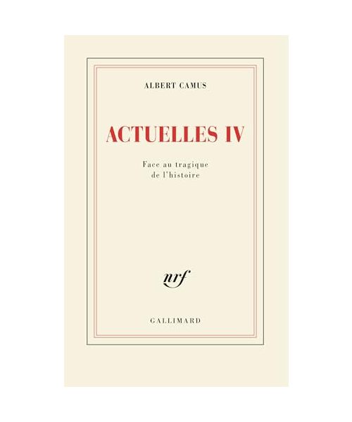 Actuelles: Face au tragique de l'histoire (4)