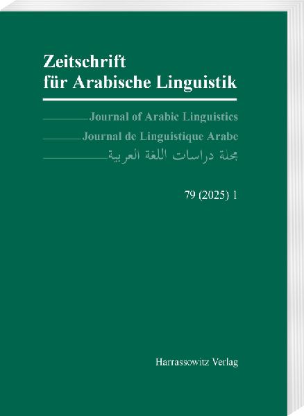 Zeitschrift für Arabische Linguistik 79,1 (2025)