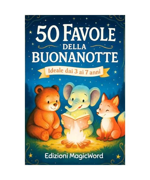 Favole per la Buonanotte: 50 Storie Brevi e Illustrate a colori per Bambini dai 3 ai 7 Anni. (Favole per bambini 0-3 anni, favole della buona notte, ... di 3-6 anni, libri di Natale per bambini)