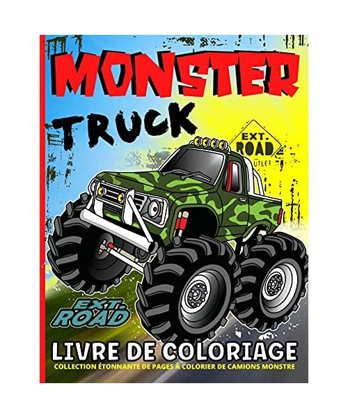 Monster Truck Livre De Coloriage