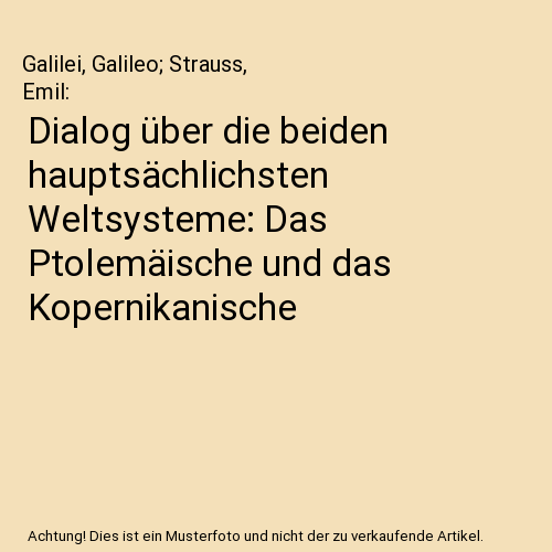 Dialog über die beiden hauptsächlichsten Weltsysteme