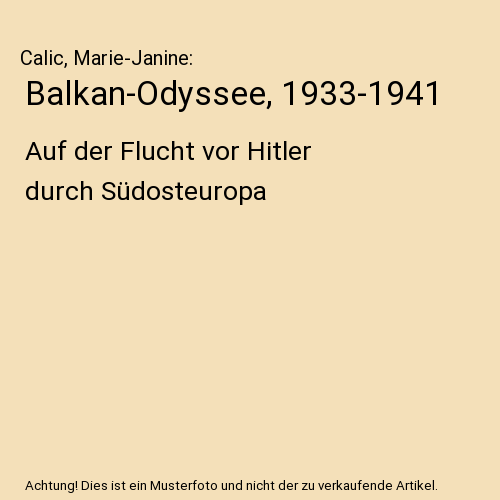 Balkan-Odyssee, 1933-1941
