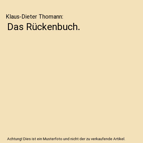 Das Rückenbuch.