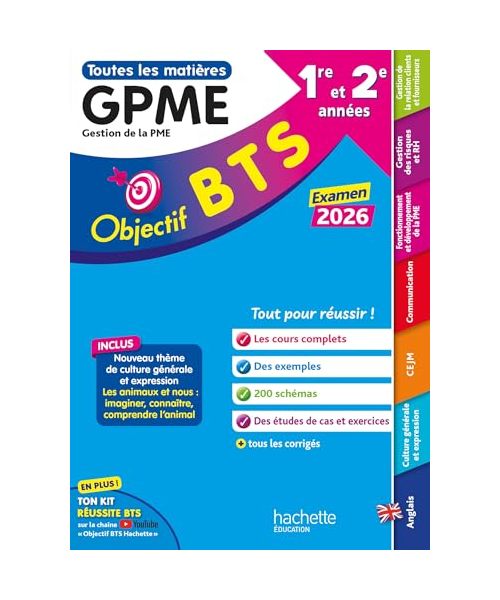 Objectif BTS GPME (1re et 2e années) - Toutes les épreuves, examen 2026