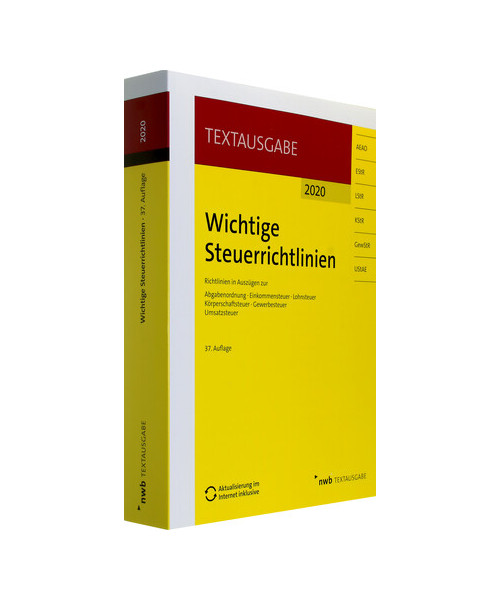 Wichtige Steuerrichtlinien 2020