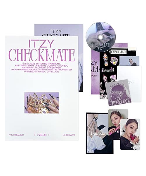 ITZY - [CHECKMATE] (STANDARD EDITION - YEJI Ver.) Photobook + Photocard + CD-R + Mini Folding Poster + Lyric Paper + Sticker + Postcard Set + Special Card + Poster + Extra Photocard + PVC Photocard