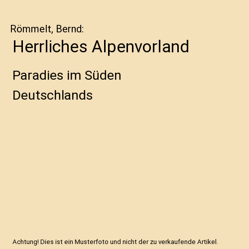 Herrliches Alpenvorland