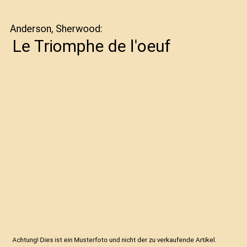 Le Triomphe de l'oeuf