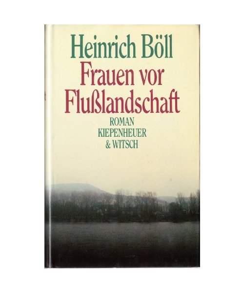 Frauen vor Flußlandschaft.