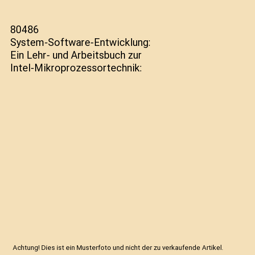 80486 System-Software-Entwicklung: Ein Lehr- und Arbeitsbuch zur Intel-Mikroprozessortechnik