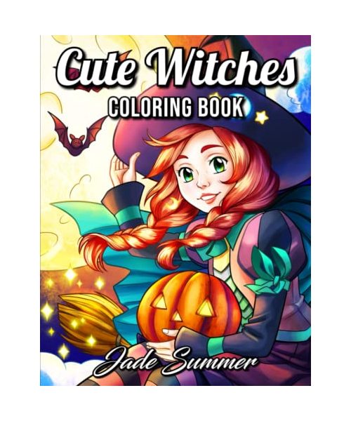 Cute Witches: An Adult Coloring Book with Adorable Gothic Scenes and Spooky Halloween Fun