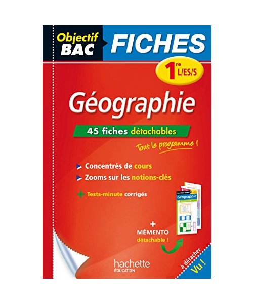 Objectif Bac Fiches détachables Géographie 1ères