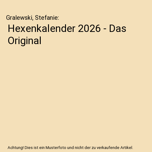 Hexenkalender 2026 - Das Original