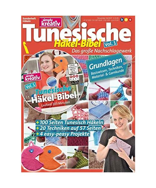 simply kreativ - Tunesische Häkel-Bibel Volume 1: Das große Nachschlagewerk für Einsteiger: Grundlagen des tunesischen Häkelns (inkl. DVD)