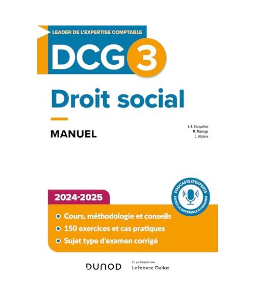 DCG 3 - Droit social - Manuel 2024-2025