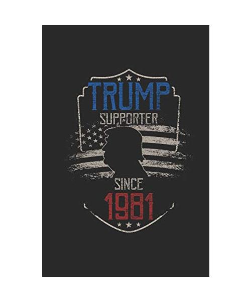 Trump Supporter Since 1981: Graph Paper Journal (6" X 9" - 120 Pages/ 5 Squares per inch) - Gift Idea For American, American Flag and Birthday