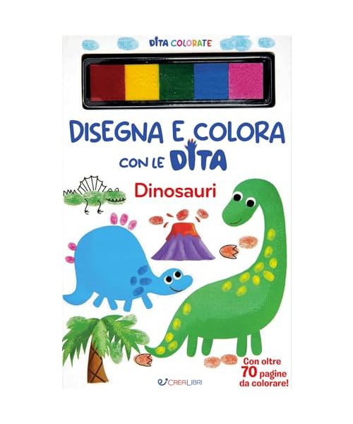 Dinosauri. Disegna e colora con le dita. Ediz. a spirale