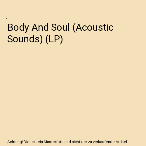 Body And Soul (Acoustic Sounds) (LP)