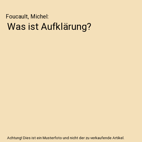 Was ist Aufklärung?