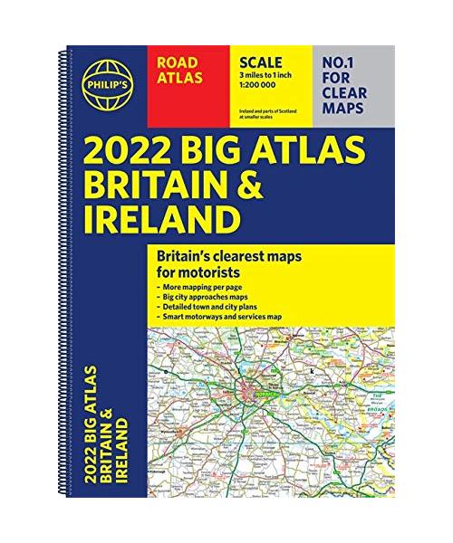 2022 Philip's Big Road Atlas Britain and Ireland