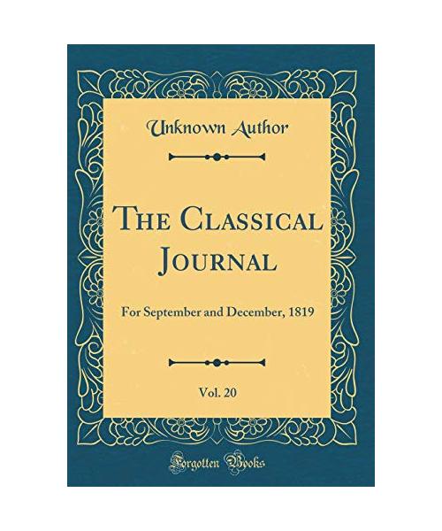 The Classical Journal, Vol. 20