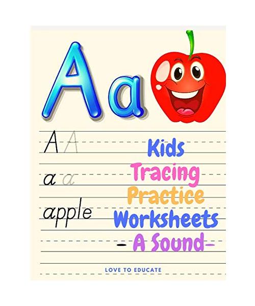 Kids Tracing Practice Worksheets - A Sound, Preschool Practice Handwriting Workbook, Pre K and Kindergarten Reading And Writing