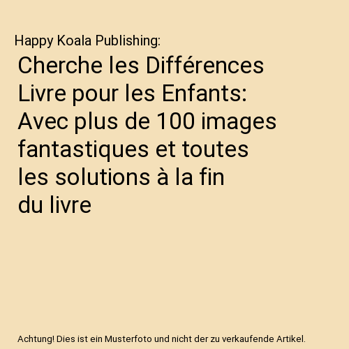 Cherche les Différences Livre pour les Enfants