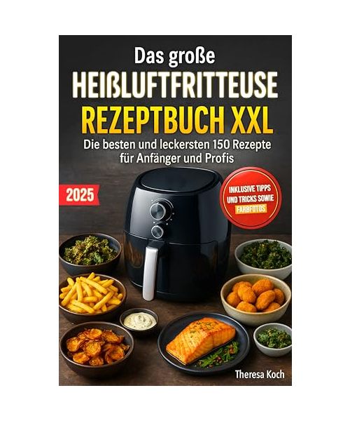 Das große Heißluftfritteuse Rezeptbuch XXL: Die besten und leckersten 150 Rezepte für Anfänger und Profis | Inklusive Tipps und Tricks sowie Farbfotos
