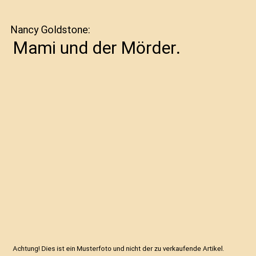 Mami und der Mörder.