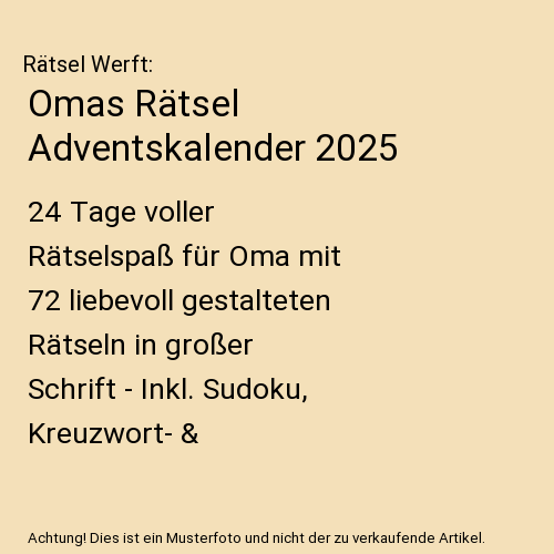Omas Rätsel Adventskalender 2025