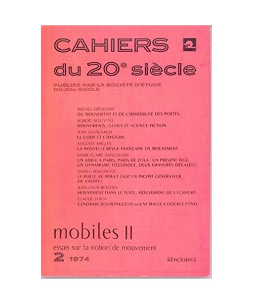 Mobiles 2: Essais sur la notion de mouvement