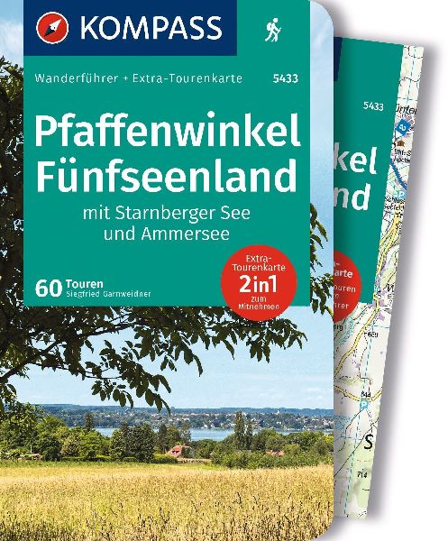 KOMPASS Wanderführer Pfaffenwinkel, Fünfseenland, Starnberger See, Ammersee, 60 Touren mit Extra-Tourenkarte