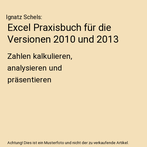Excel Praxisbuch für die Versionen 2010 und 2013
